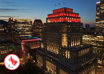 MACH Lights Up Buildings in Red